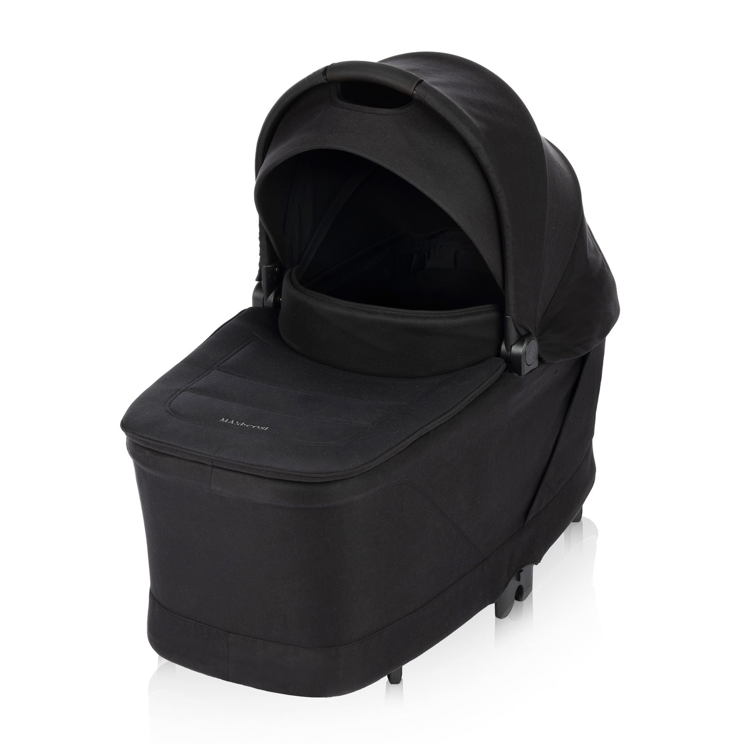 Maxi-Cosi Oria2 Carrycot, Sleep-Approved Newborn Bassinet with Memory Foam Reversible Mattress, ClimaFlow Ventilation, Folds Flat, Compatible with Maxi-Cosi Oxford & Leona Strollers – Twillic Black