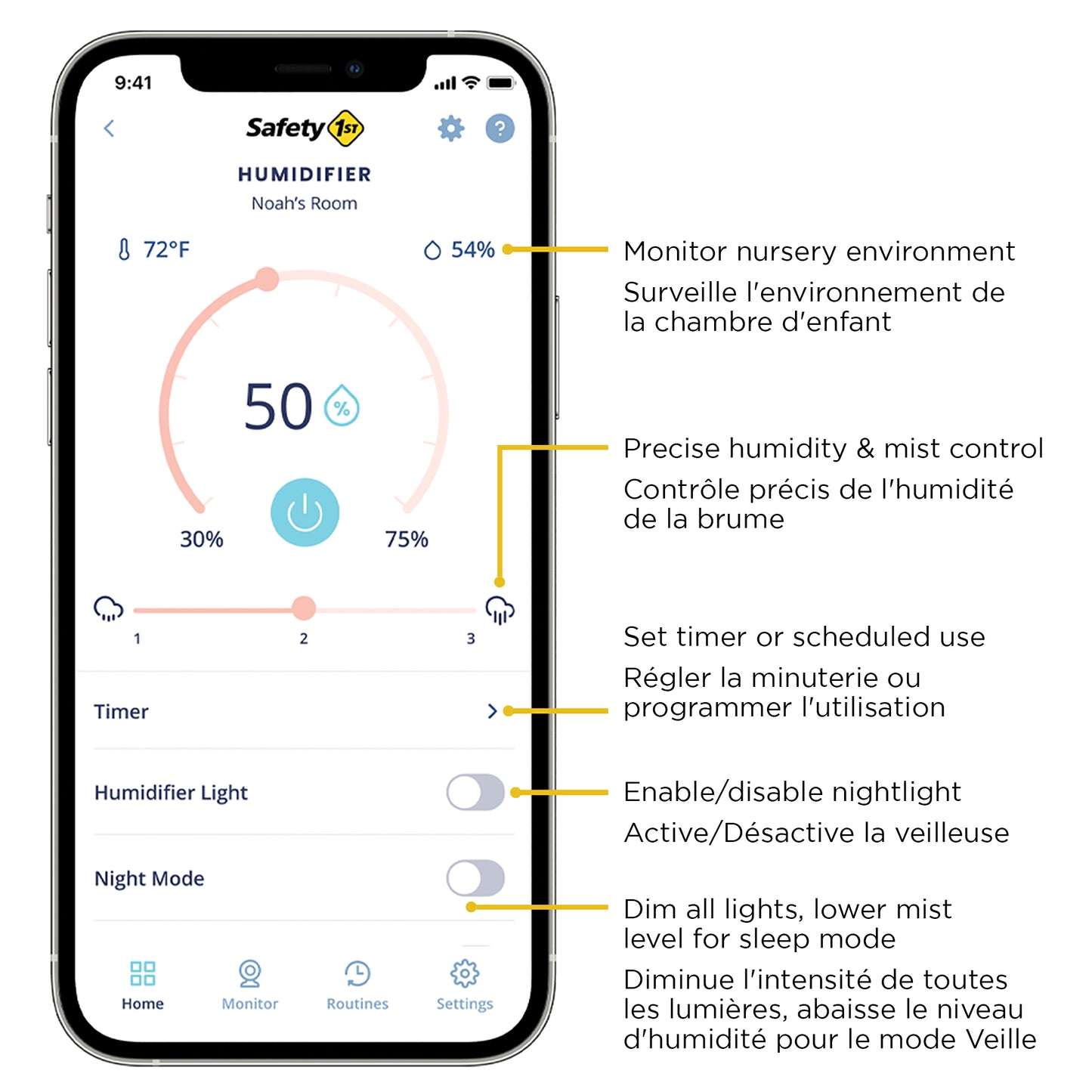 Safety 1st Humidificateur D'air Intelligent