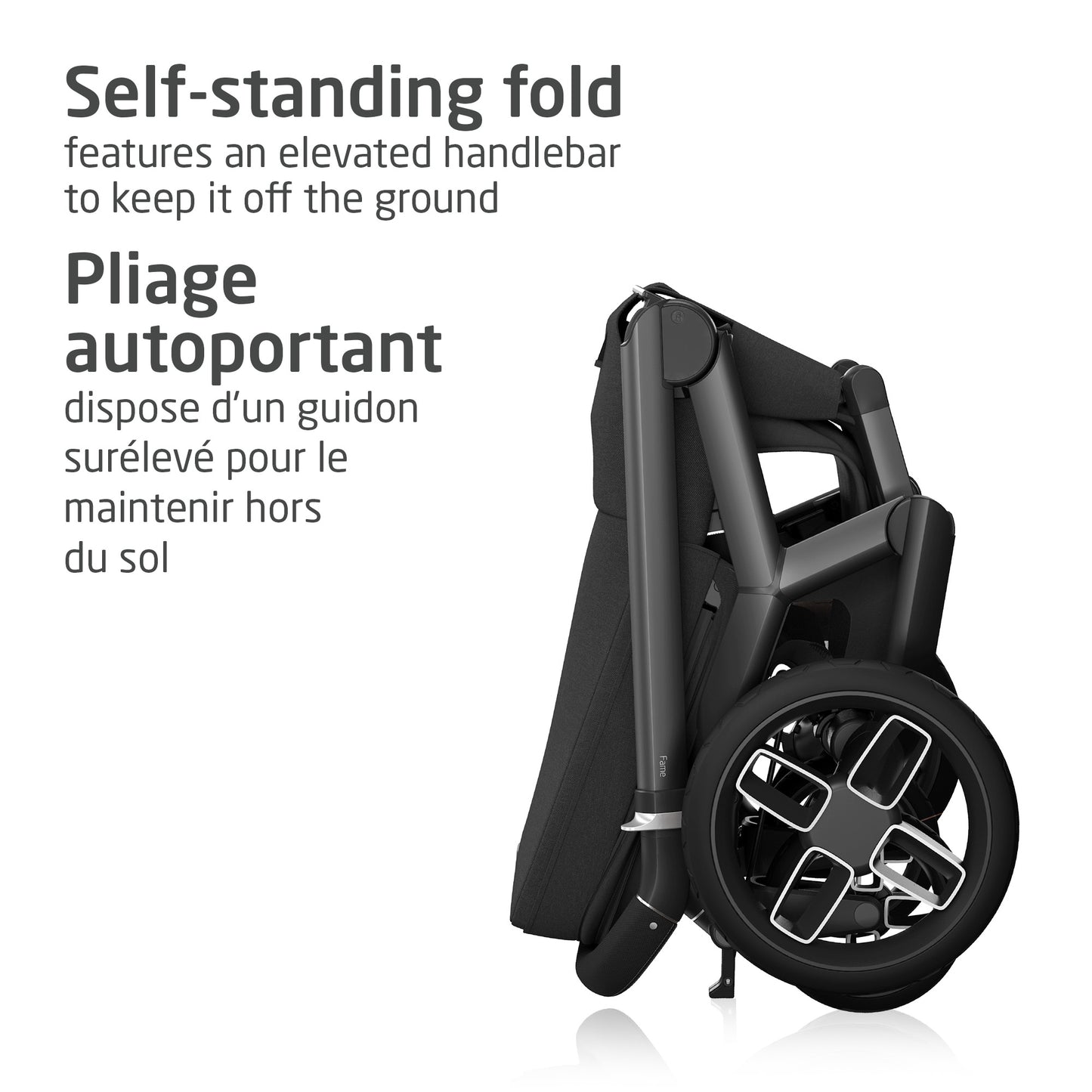 Maxi-Cosi Fame Stroller, European Premium Design, Travel System With Mico Infant Car Seat, Fame Carrycot, & fits two kids with Hop on Board accessory (all sold separately), LumiRide LED Lights, Adjustable Handlebar, Compact Self-Standing Fold