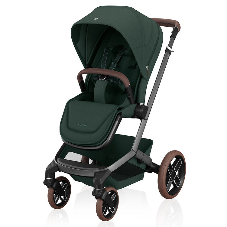Maxi-Cosi Fame Stroller, European Premium Design, Travel System With Mico Infant Car Seat, Fame Carrycot, & fits two kids with Hop on Board accessory (all sold separately), LumiRide LED Lights, Adjustable Handlebar, Compact Self-Standing Fold
