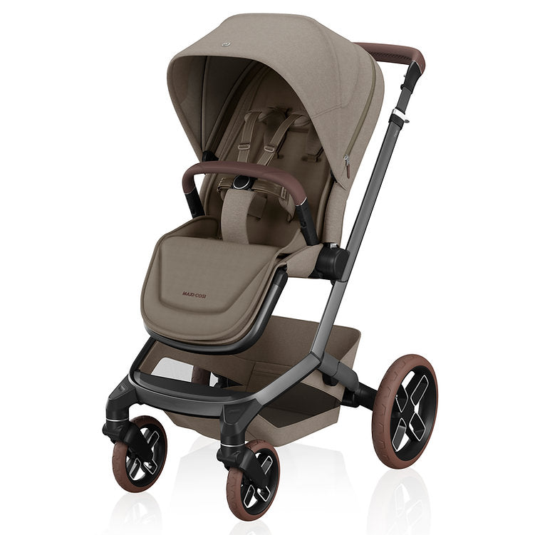 Maxi-Cosi Fame Stroller, European Premium Design, Travel System With Mico Infant Car Seat, Fame Carrycot, & fits two kids with Hop on Board accessory (all sold separately), LumiRide LED Lights, Adjustable Handlebar, Compact Self-Standing Fold