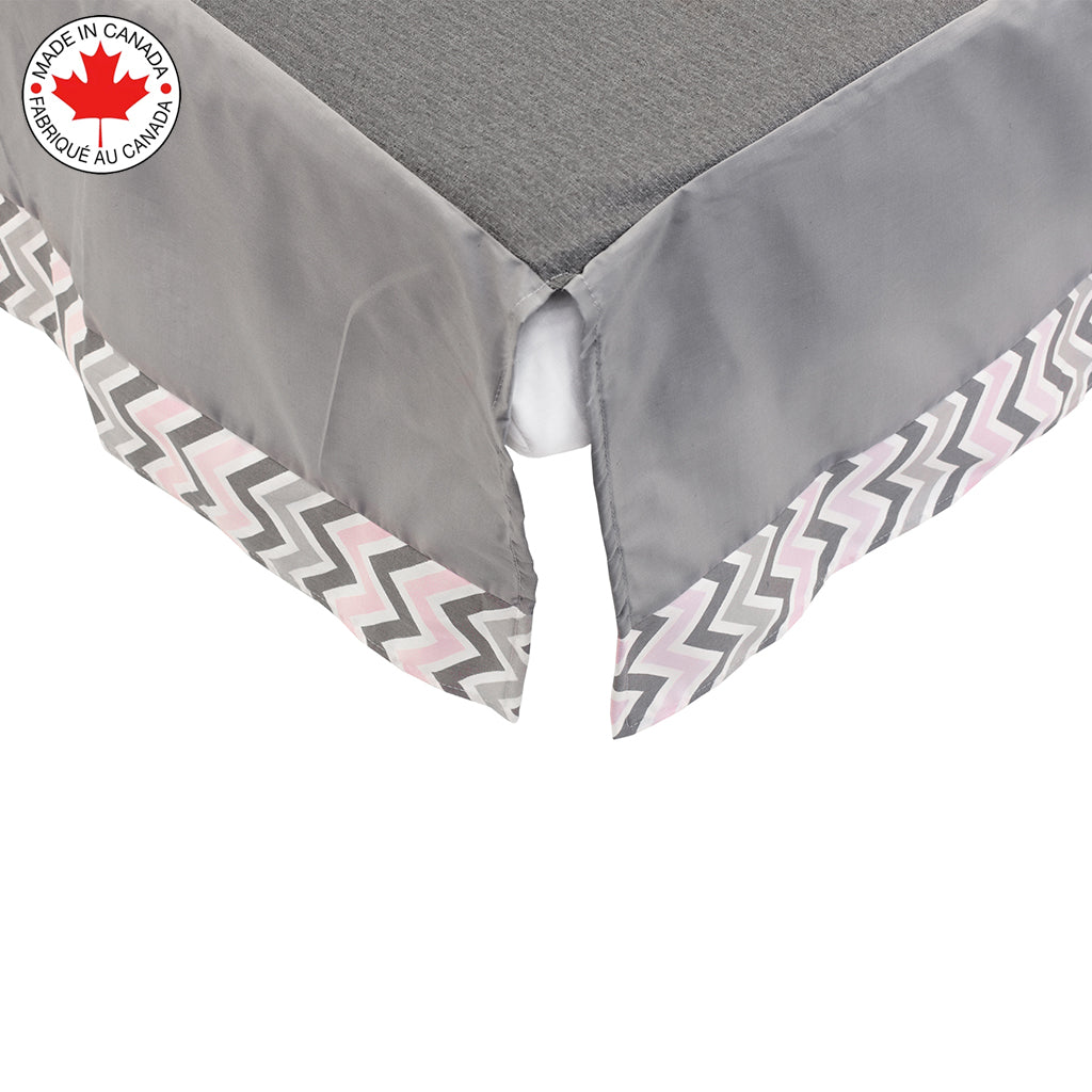 Ensemble de Literie Pour bébé 7 Moceaux Motif Chiot Blanc ZigZag