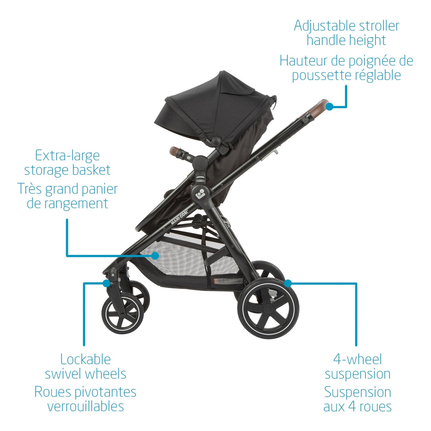 Travel System Maxi Cosi Zelia Max 5-In-1 Basalt Black