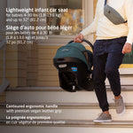 Siège d'auto pour bébé Mico Luxe+ de Maxi Cosi, léger, installation facile avec la technologie MaxiLock™, jambe de force, housse de siège lavable, ventilation ClimaFlow™, protection contre les chocs latéraux, tissus EcoCare