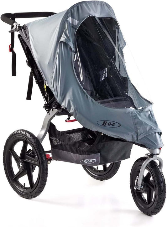 BOB Weather Shield for Single Swivel Wheel Strollers Gray