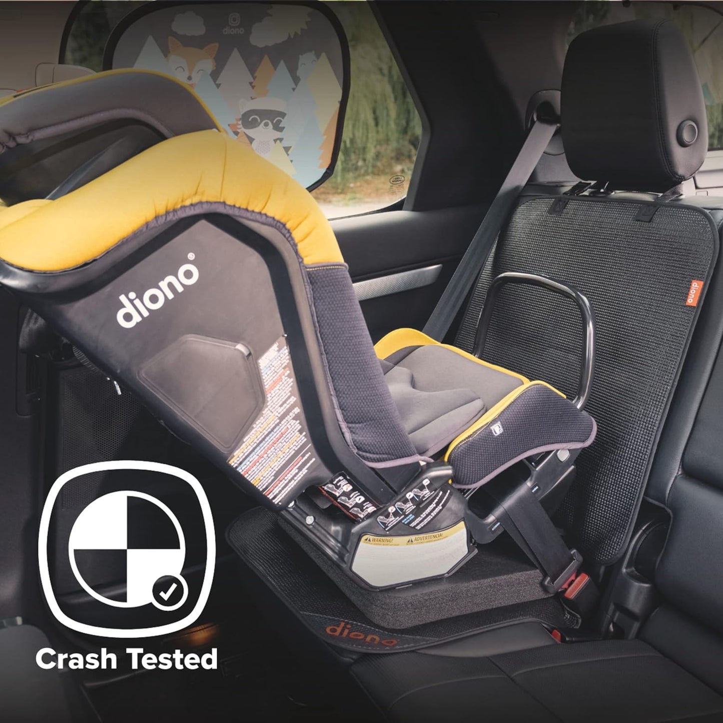 Diono Grip It Car Seat Protector for Baby Child Car Seat, Crash Tested with Full Seat Cover, Anti Slip Backing, Durable, Water Resistant Protection for Vehicle Upholstery