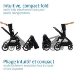 Maxi-Cosi Oxford Stroller - Stylish & Functional with Spacious Seat, Ergonomic Recline, Compact Fold, Puncture-Proof Wheels, Travel System Compatibility - Essential Black