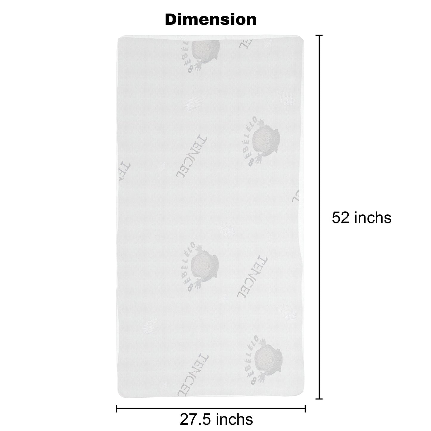 TENCEL Waterproof Baby Crib Cover, 28 x 52 inches