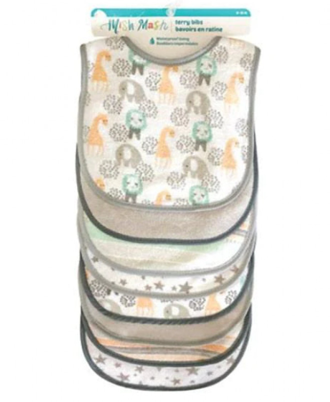 Mish Mash Terry Cloth Bibs 8 Pack