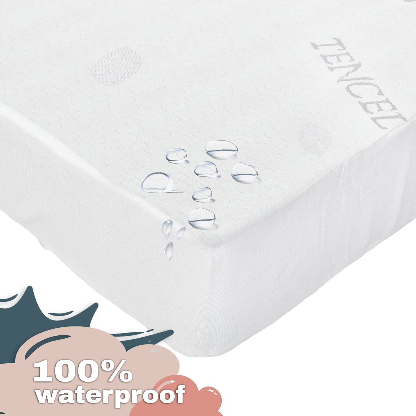 TENCEL Waterproof Baby Crib Cover, 28 x 52 inches