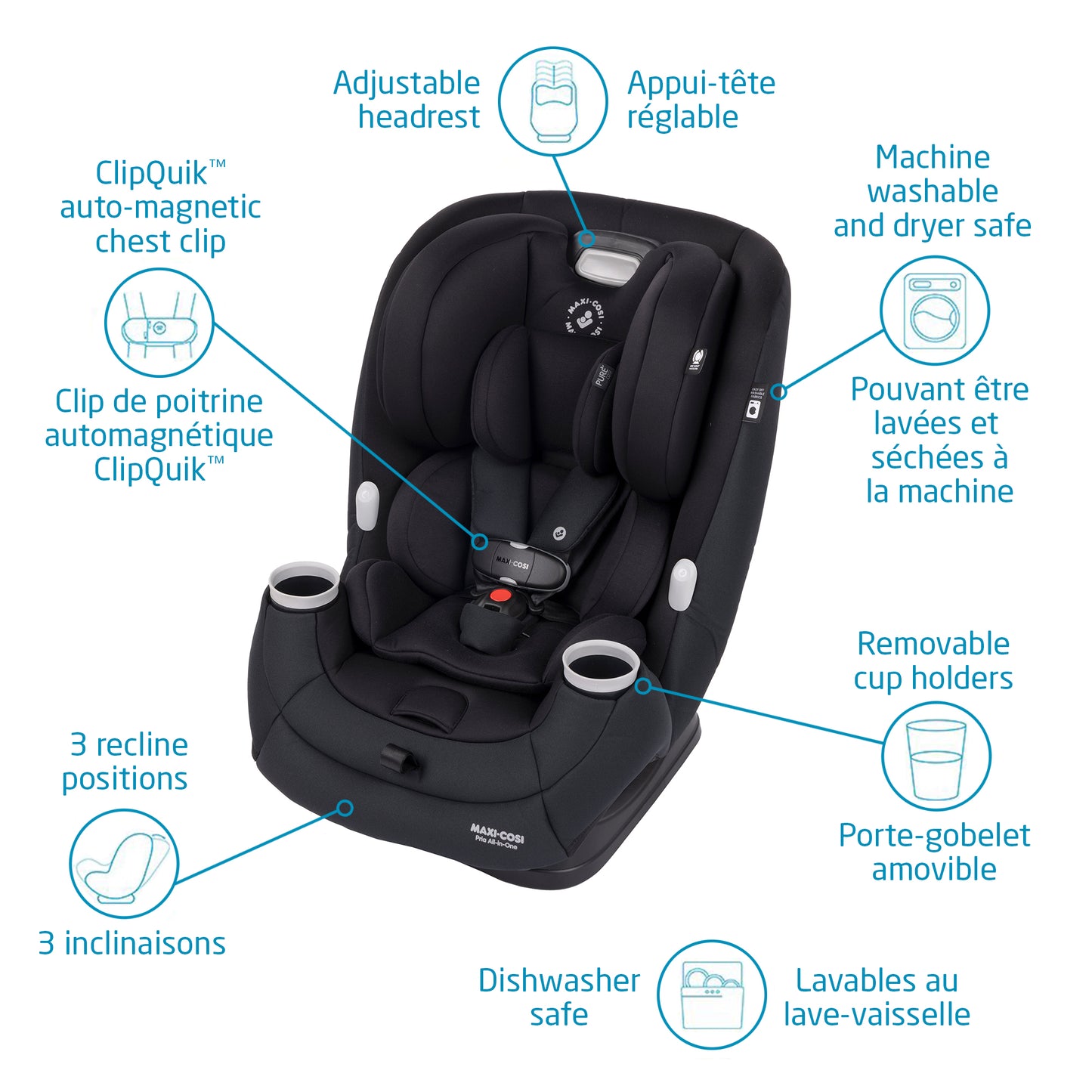 Siège D'Auto Convertible Maxi-Cosi Pria Tout-En-Un