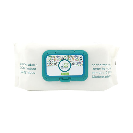 Lingettes Biodégradables 100% Bambou - 80ct