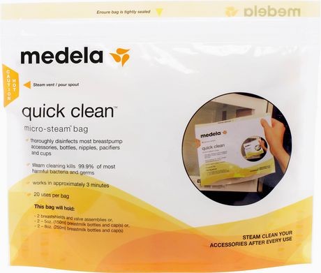 Medela Sacs Quick Clean* Micro-Steam* Pour Micro-Ondes (5 Unités)