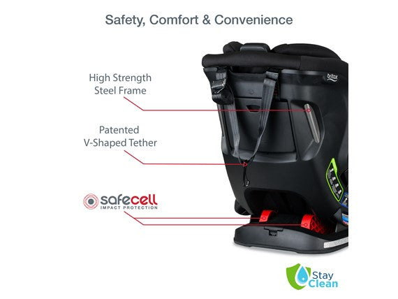 Siège d'Auto Convertible Britax Boulevard Clicktight Stayclean Nanotex