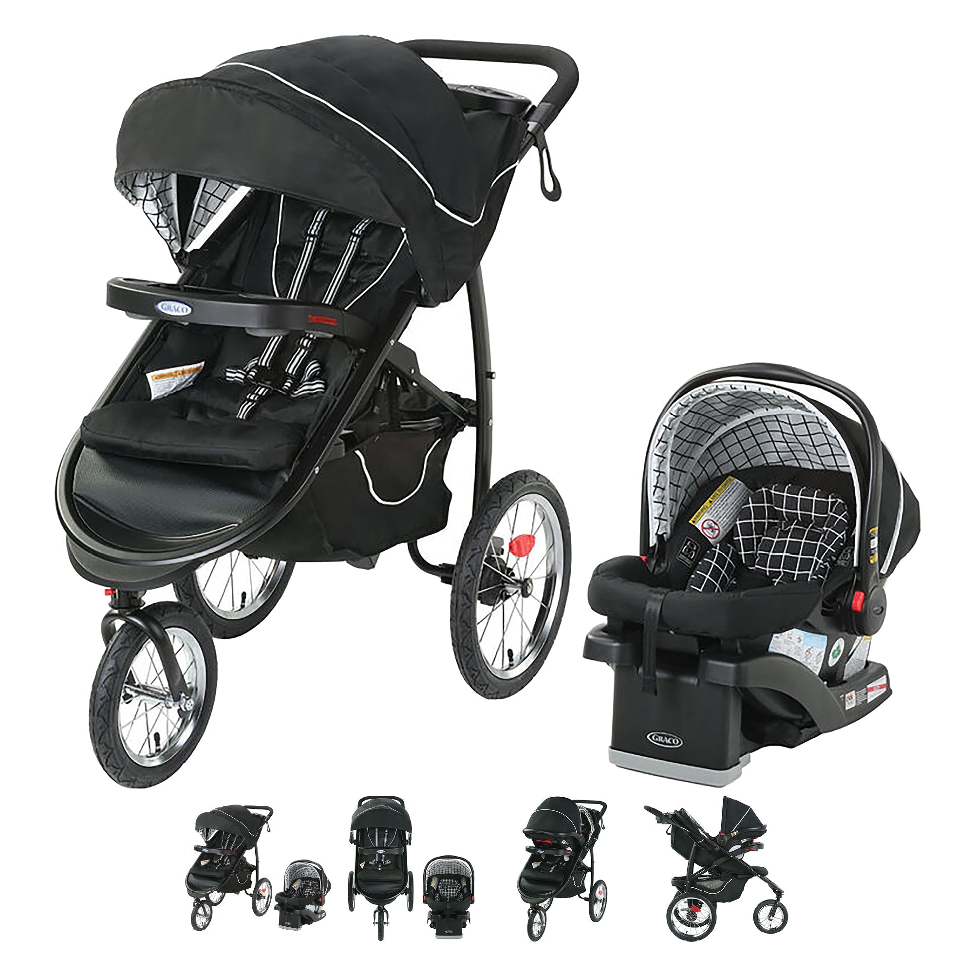 Graco 3 wheel travel clearance system